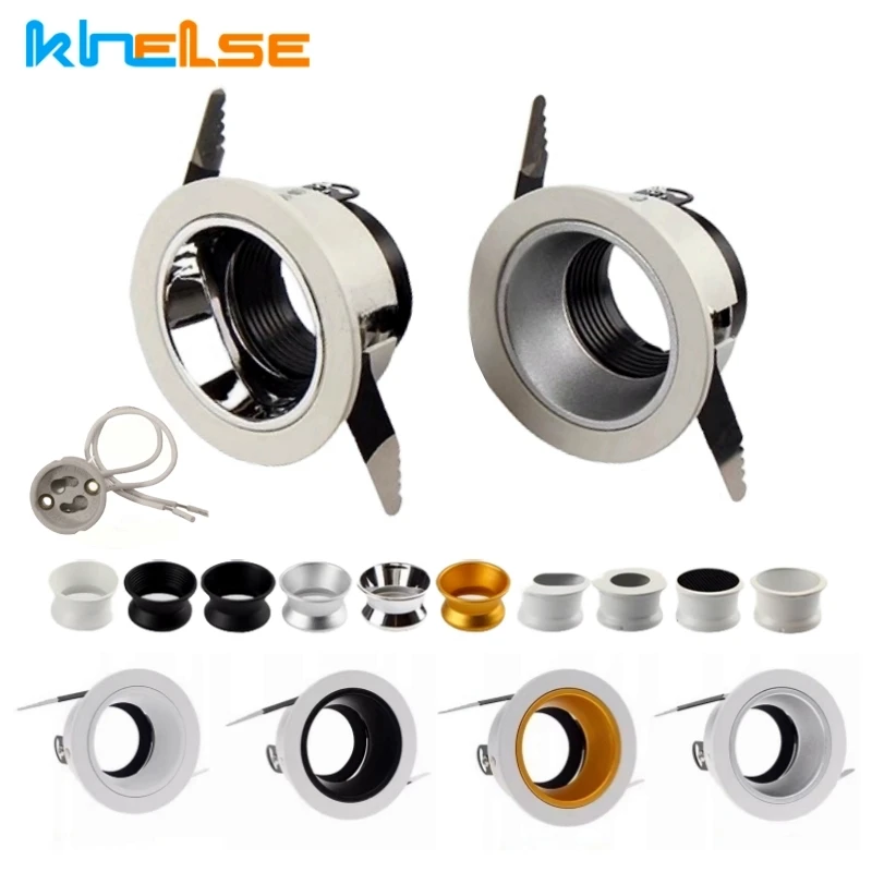 Wpuszczana oprawa ledowa typu Downlight wspornik rama montażowa bez oprawek lampa sufitowa GU10 MR16 podstawa gniazda uchwyt oświetlenie punktowe