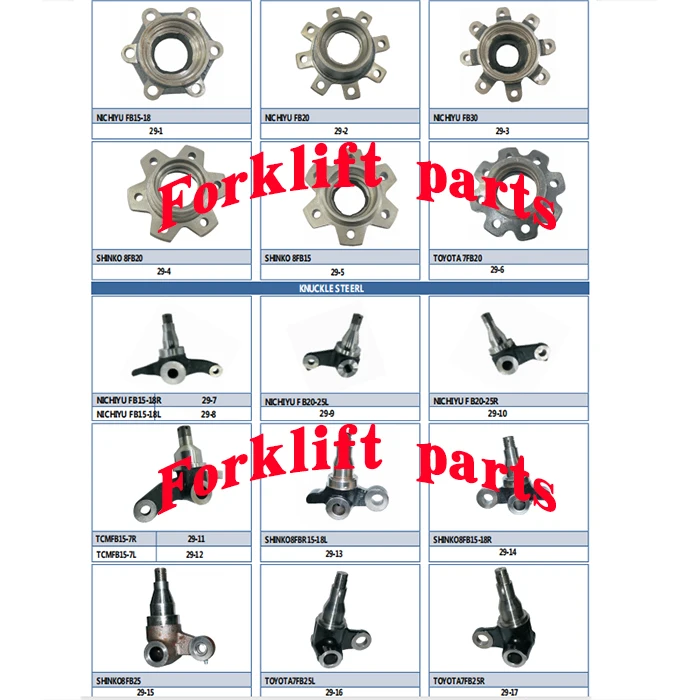 NICHIYU Electric Forklift Parts FB20-70/72/75 Steering Knuckle R Horn 14300-62980