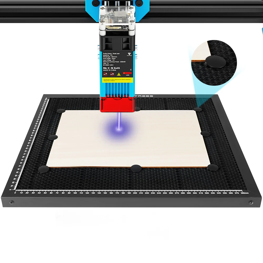 Grawer laserowy stół roboczy o strukturze plastra miodu naprawiono grawerowanie dla TTS TS2 maszyna do cięcia Co2/grawer laserowy części CNC