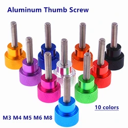 2pcs/lot M3 M4 M5 M6 Thumbscrew Aluminum knurled Head Stainless steel thread Hand tighten Thumb Screws