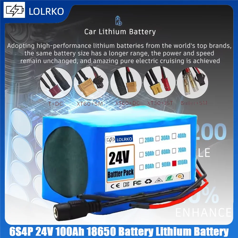 

New 6s4p 24V N40Ah 18650 Battery Lithium Battery 25.2v 40000mAh Moped /Electric/Li Ion Battery Pack