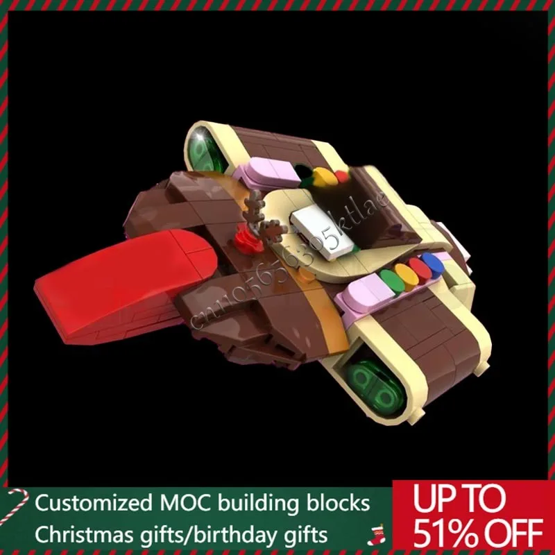 

New 202PCS Custom MOC Christmas Series Deerfiant A Star Trek Model Building Blocks DIY Children Assembly Set Toys Festival Gifts