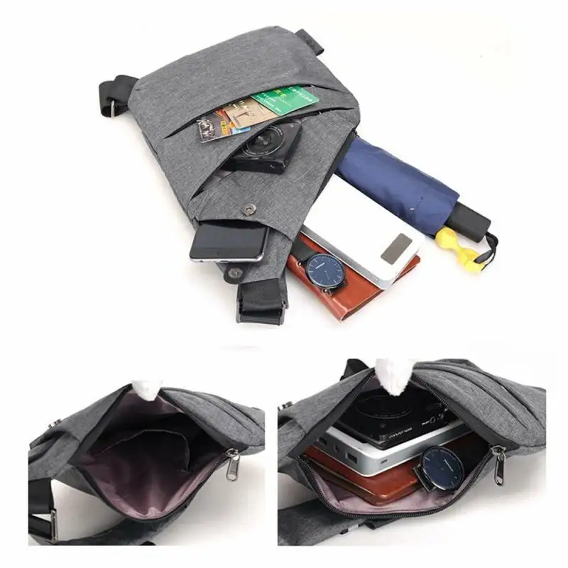 Men Travel Business Bag Burglarproof Shoulder Bag Holster Anti Theft Security Strap Digital Storage Small Chest Bags Sports Bag