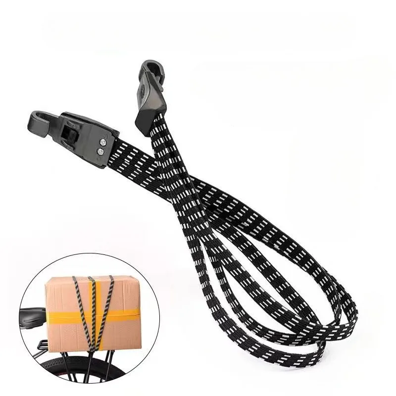 

Bicycle Luggage Rope Elastic Carrier Rack Straps Elastic Rubber Fastener Rope with Attachment Mountain Bike Bag Accessories