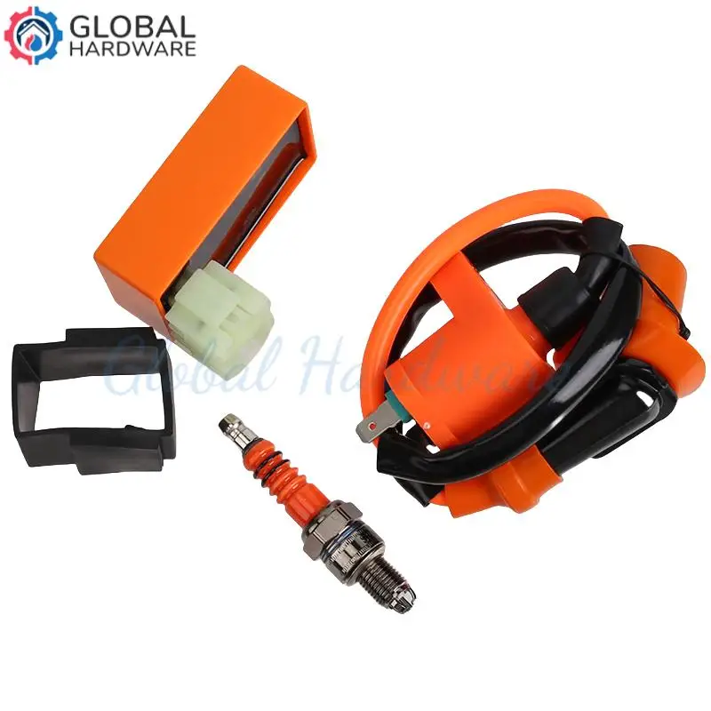 Bobina de Encendido de Alto Rendimiento, Electrodo, Bujía y CDI para GY6 50cc 125cc 150cc, ATV Chino, Motoneta, Scooter, Go Kart