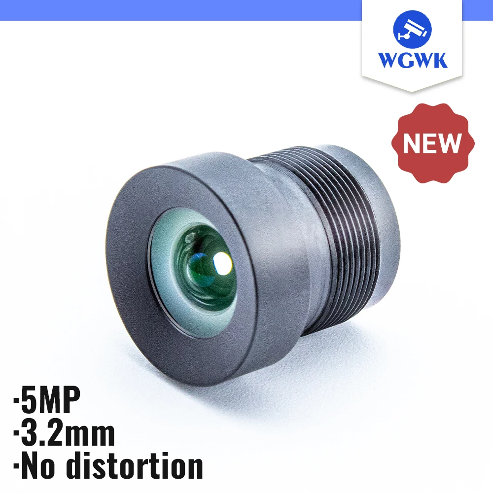 

WGWK-5748 CCTV Camera Lens HD 5MP 3.2mm M12 Mount No Distortion 1/2.5"PS5520 F2.6 Optional For Surveillance Security IP Cameras