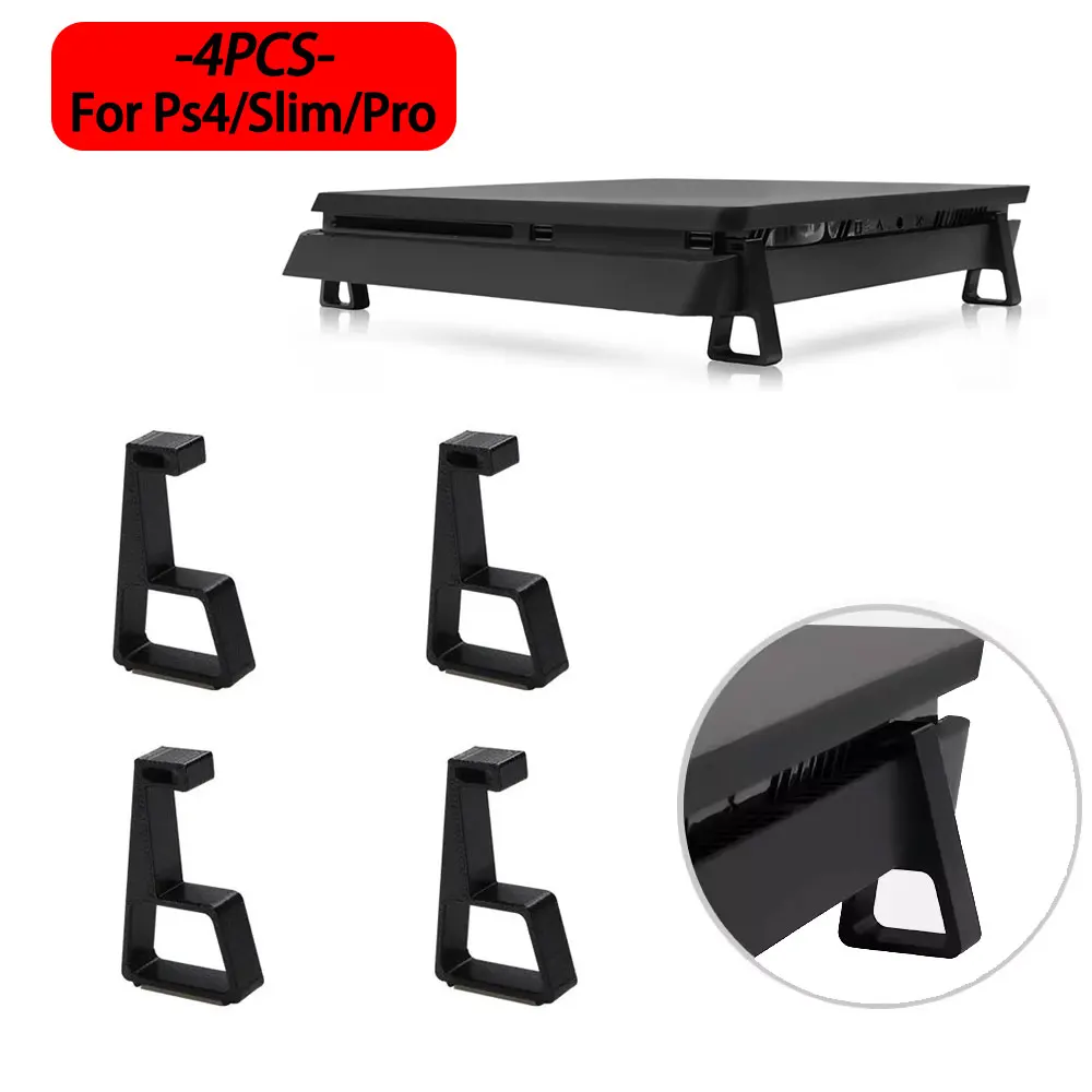 4pcs/Set Cooling Horizontal Console Holder Version Bracket For PS4/PS4 Slim /Pro Accessories Base Flat-Mounted Holder Stand