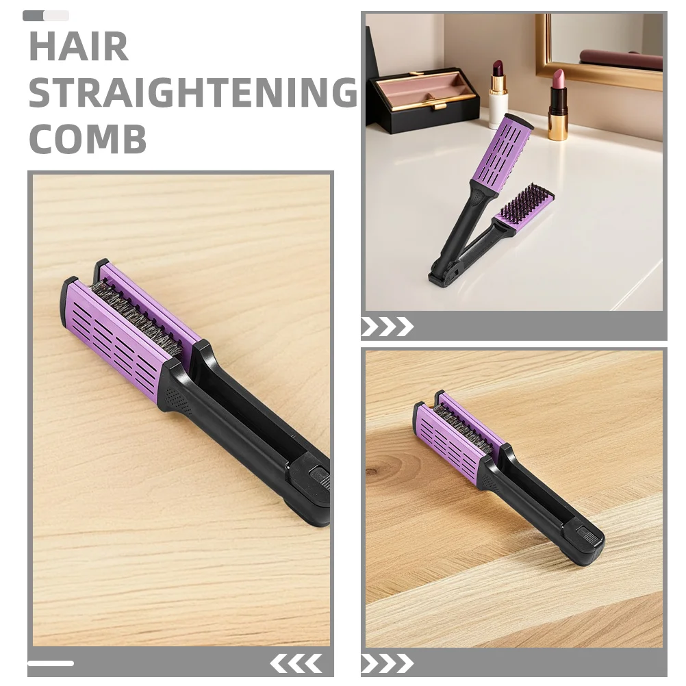 مشط تشكيل الشعر على شكل حرف V، فرشاة تمليس مزدوجة الجوانب لجميع أنواع الشعر، سهلة وفك تشابك الحرارة حتى