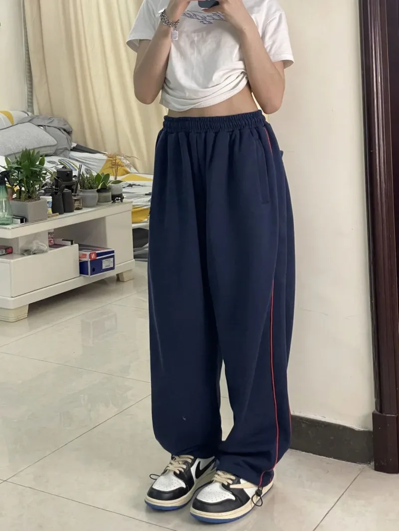 

Fashion Jogger Pants Women Oversize Hip Hop Wide Leg Baggy Pants Student Casual Wide Leg Sweatpants Girls Trousers Outerwears