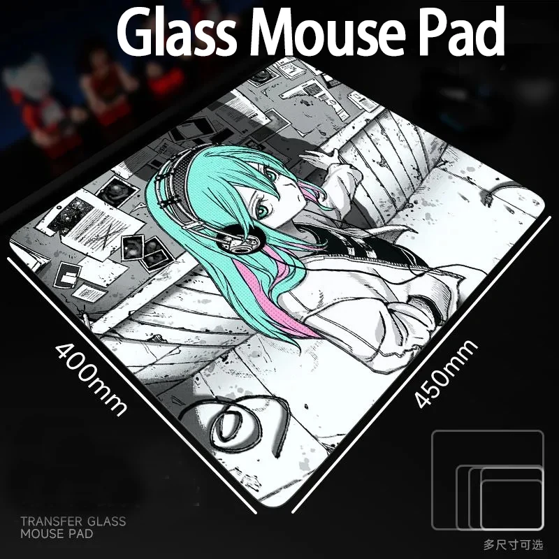 

Милый игровой коврик для мыши Secondary Yuan Glass Girl XS, гладкая матовая поверхность, настольный коврик, закаленное обновление, FPS, коврик для офисных аксессуаров