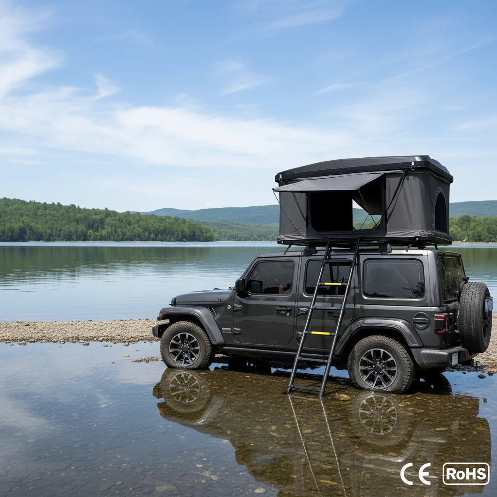 Dream Car YTJY High Quality Canvas ABS Hard Shell Roof Tent Clamshell Hydraulic Automatic Waterproof Four-season Triple Layer Wi