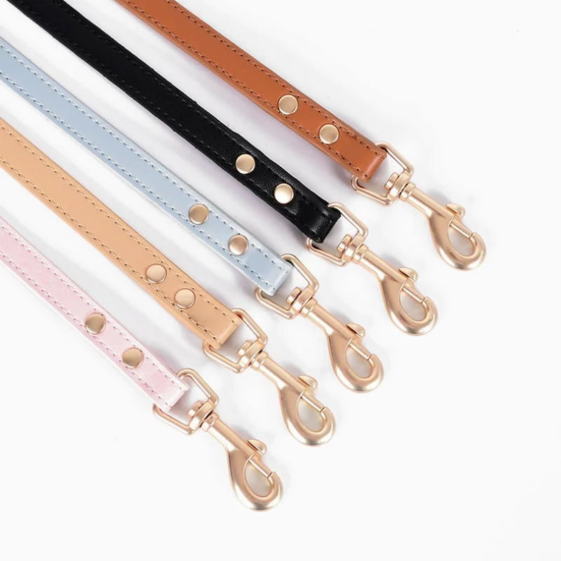 Luxury leather cat harness leash set Soft leather bowknot cat collar adjustable outdoor pet traction rope metal buckle pet vest