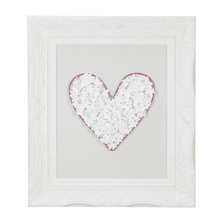 ديكور المنزل مجردة القلب وسائل الإعلام المختلطة الفني فراشة ورقة جدار الفن مؤطرة كبيرة 3D أدى ضوء اللوحة