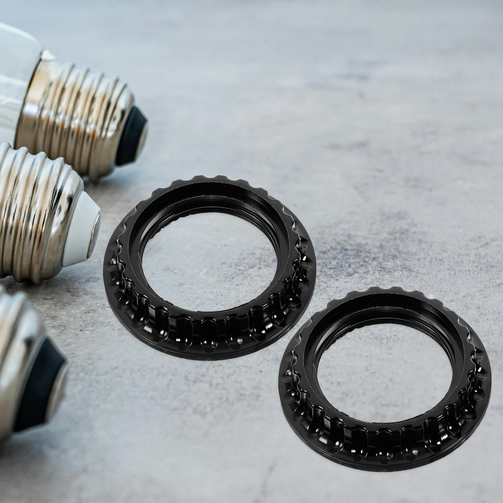 

20pcs Outer Ring Lampshade Reducer E27 E26 Black Plastic Adapter Lamp Repair Parts Light Fixture Collar