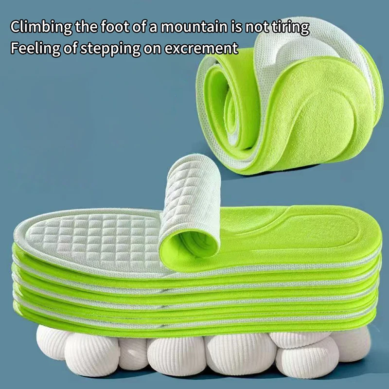 2PCS Feet Orthopedic Shoe Sole Running Soft Memory Foam Insoles For Shoes Men Women Deodorant Absorb-Sweat Massage Sport Insole image 3