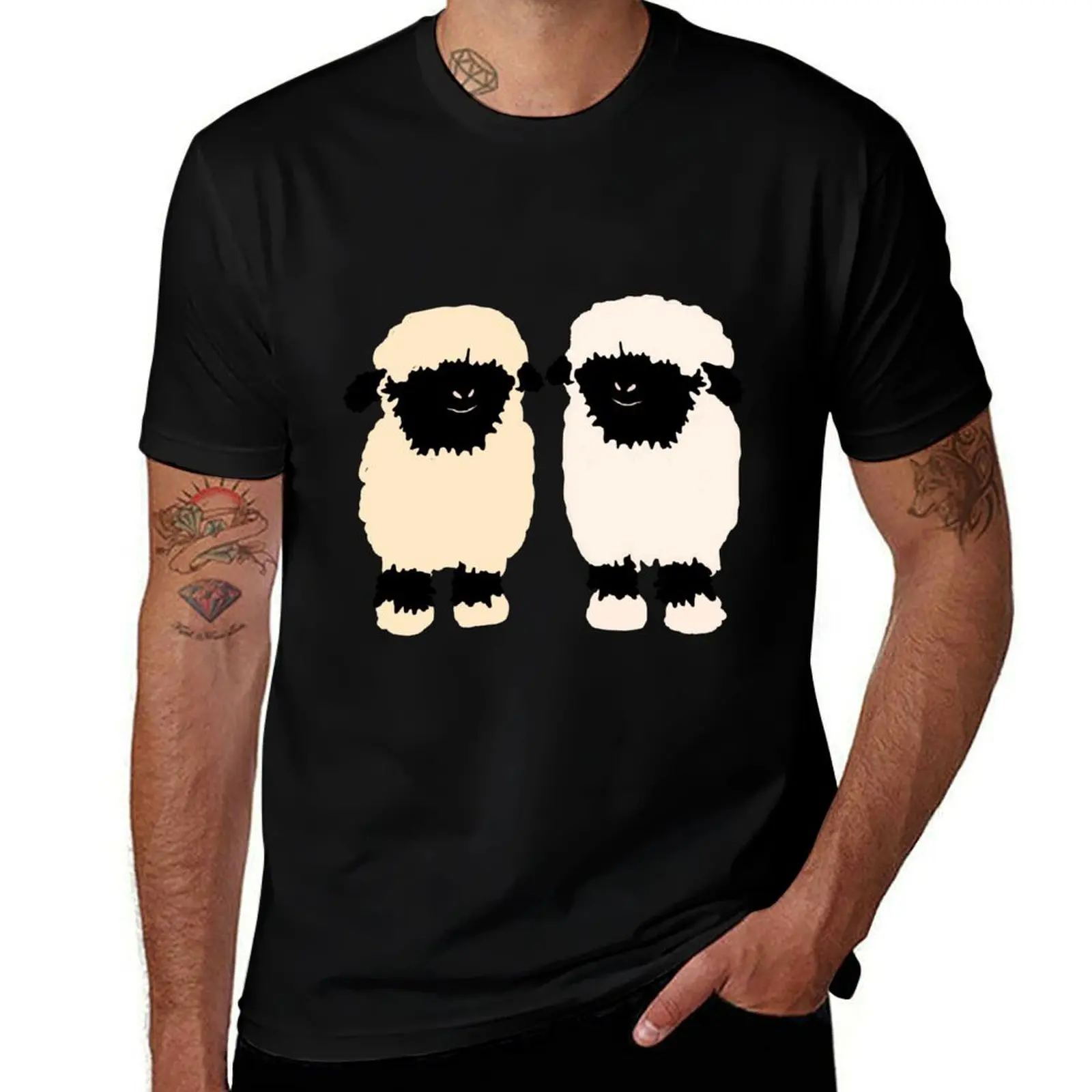 Valais black nose sheep friends T-Shirt Standard Fit Solid Tee Shirt T-Shirt