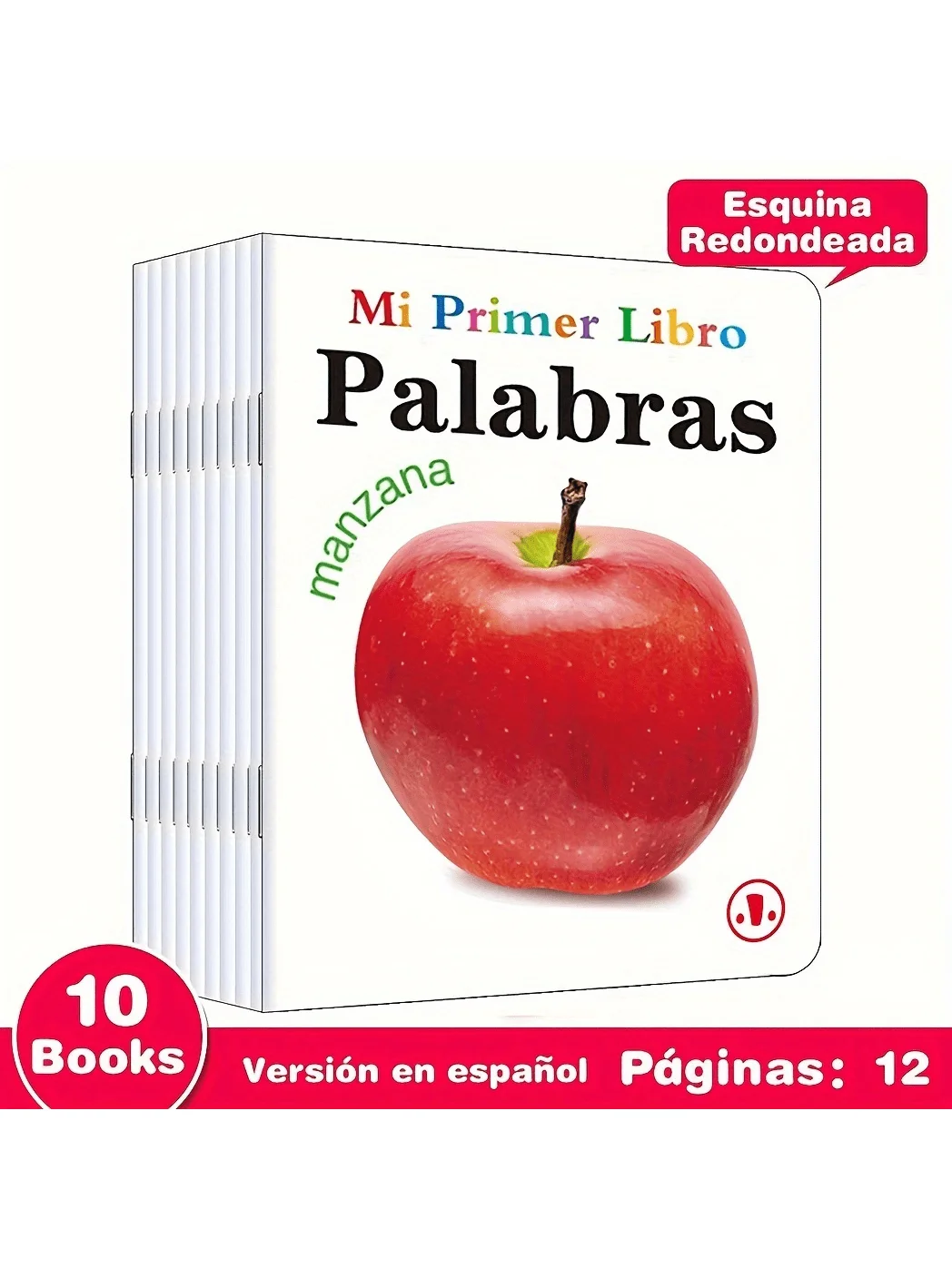 10 Spanish books that help expand vocabulary and foster language development. Vibrant colors capture attention.