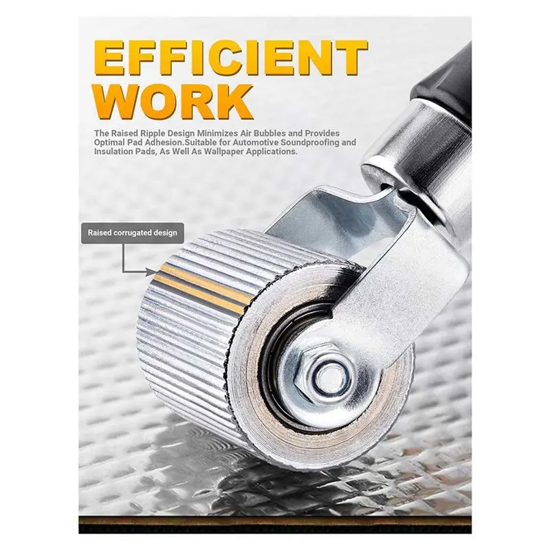 【RECOMENDAR】カーオーディオ防音ローラー シームローラー、4個パック 熱軽減マット ノイズローラー 防音ツール 自動車用