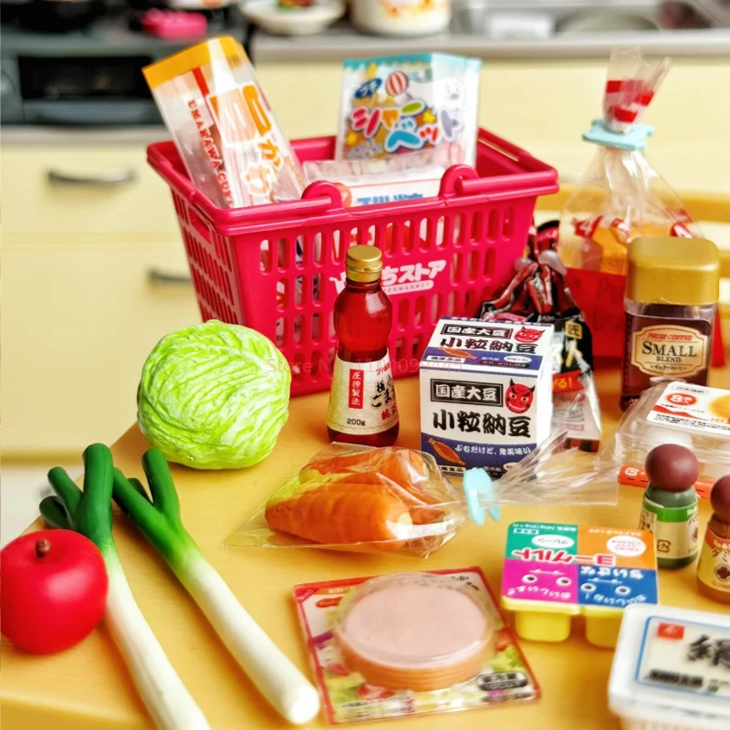 8pcs Original Re-Ment Supermarket Special Offer Day Miniature Scene Vegetable Bread Mini Scene Convenience Store Blind Box