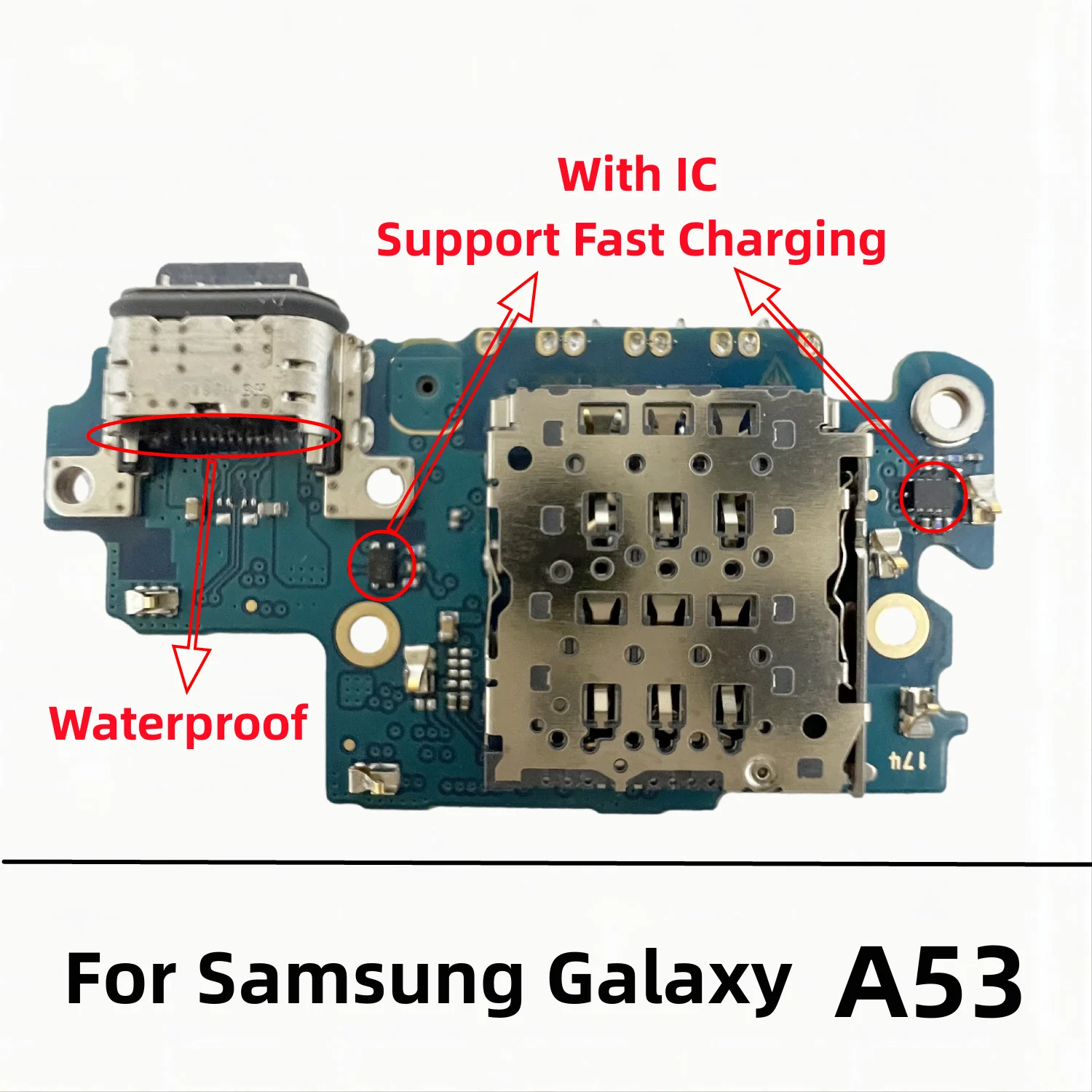 USB Charger Dock Connector Board Charging Port Flex Cable For Samsung A53 5G A536 A536B