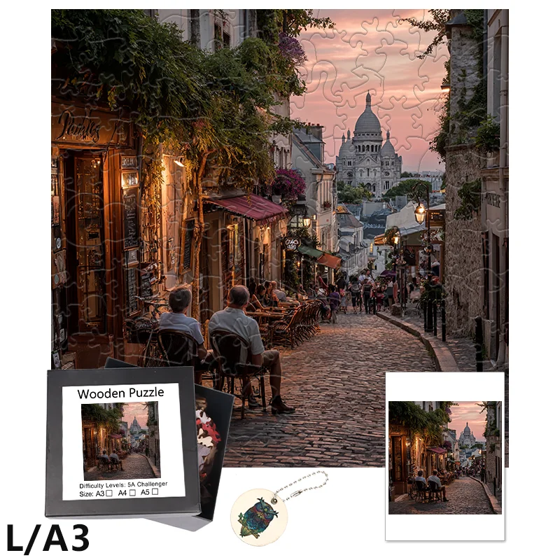 

Деревянный пазл для счастливой пары у сумерениях, веселая и расслабляющая игрушка для снятия стресса.