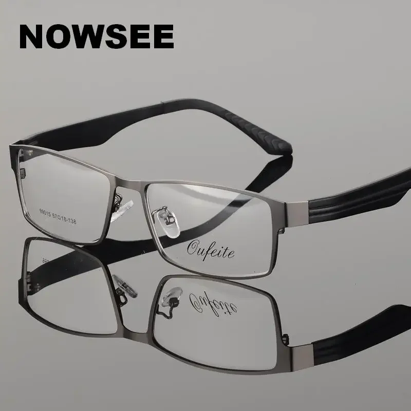 

NOWSEE Brand Full Frame Metal Frame Business Optical Eyeglasses for Men Eyewear Prescription Anti Blue Lights Spectacles Hot