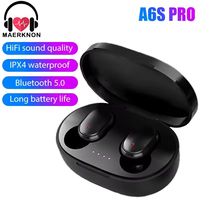 TWS A6S Wireless Bluetooth Headset Waterproof Noise Cancelling Upgrade Bluetooth 5.0 For All Mobile Phone Sport Stereo Headsets