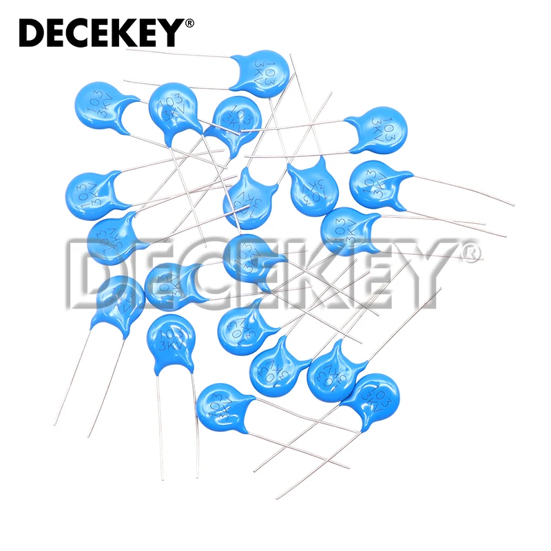 20pcs High voltage Ceramic Capacitor 3KV 5PF 10PF 15PF 20PF 22PF 27PF 30PF 47PF 56PF 100PF 220PF 1NF 2.2NF 3.3NF 4.7NF 10NF