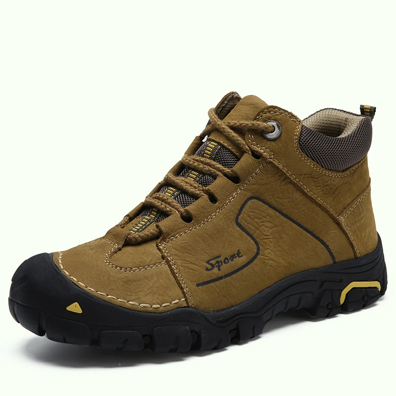 

Brand Outdoor Trekking Shoes Men Genuine Leather Hiking Shoes Men Waterproof Hiking Boots Winter Sneakers Mountain Climbing Shoe