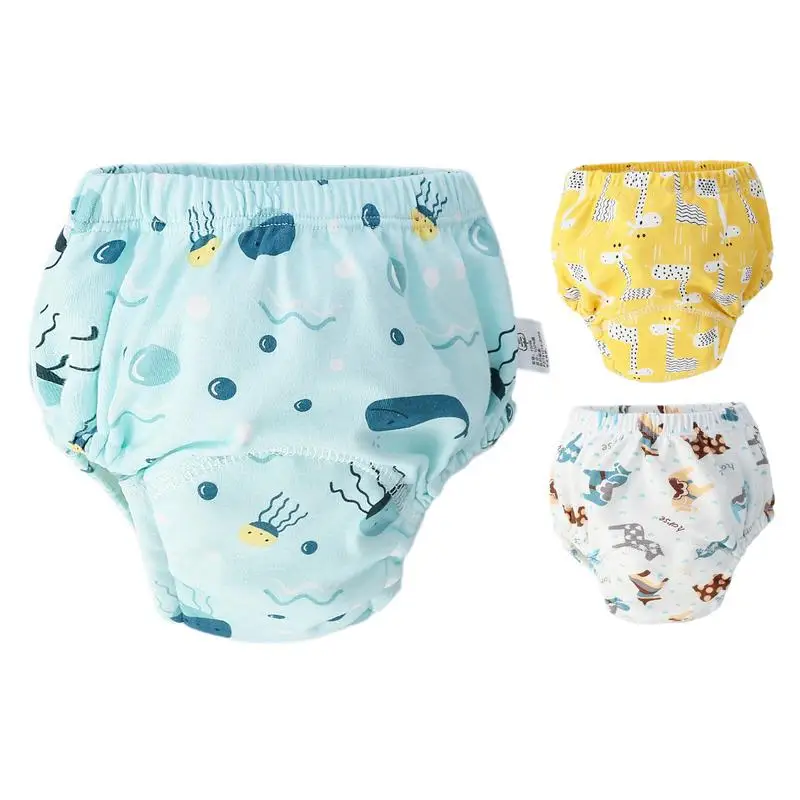 

Toddler Training Pants 6-Layers Breathable Cotton Potty Training Underwear For Girls Reusable Absorbent Waterproof Potty