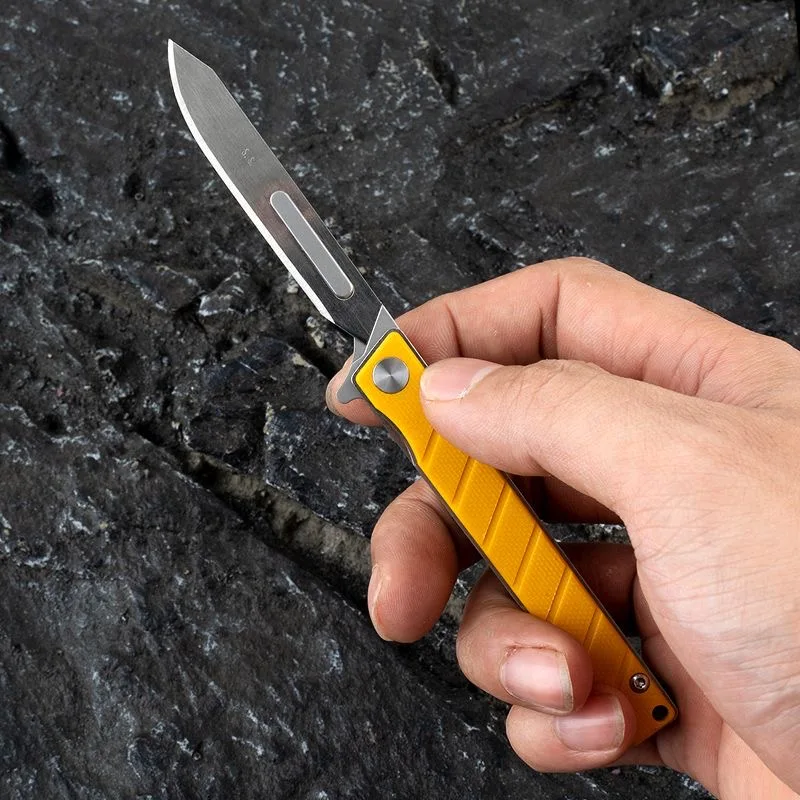 G10 Gglass Fiber Folding Knife Utility Pocket Knife Suitable For A Variety Of Blade With Back Splint Self Camping Defense EDC To