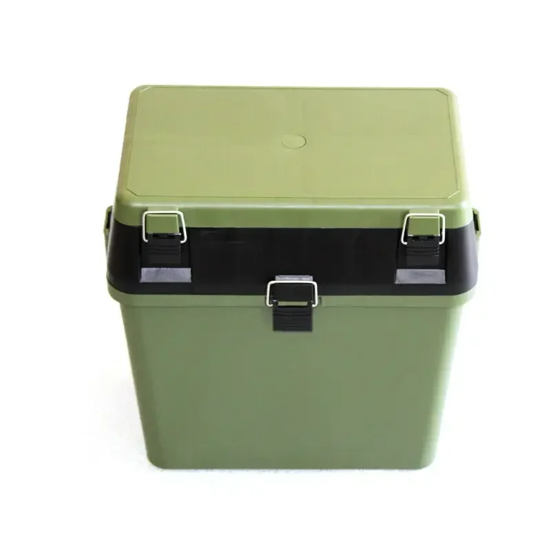 17*37*31cm ABS green plastic fishing tackle seat box fishing seat box sit lure tool fish storage box