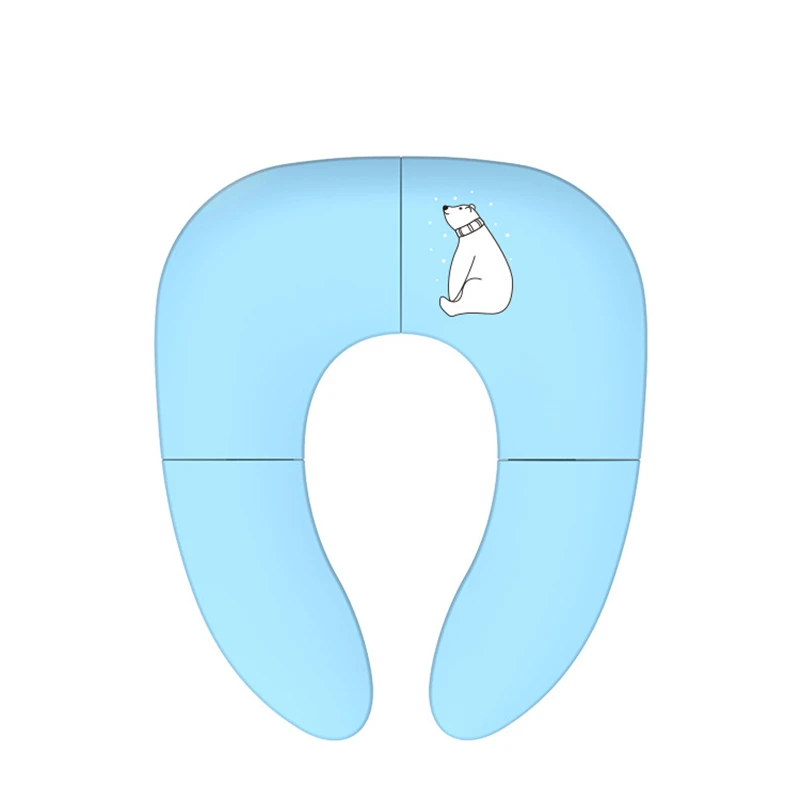 vvocci  Kids Baby Folding Potty Reusable Seat Cover Boys Girls Children Traveling Antislip Toilet Training Ring Sitting Pad
