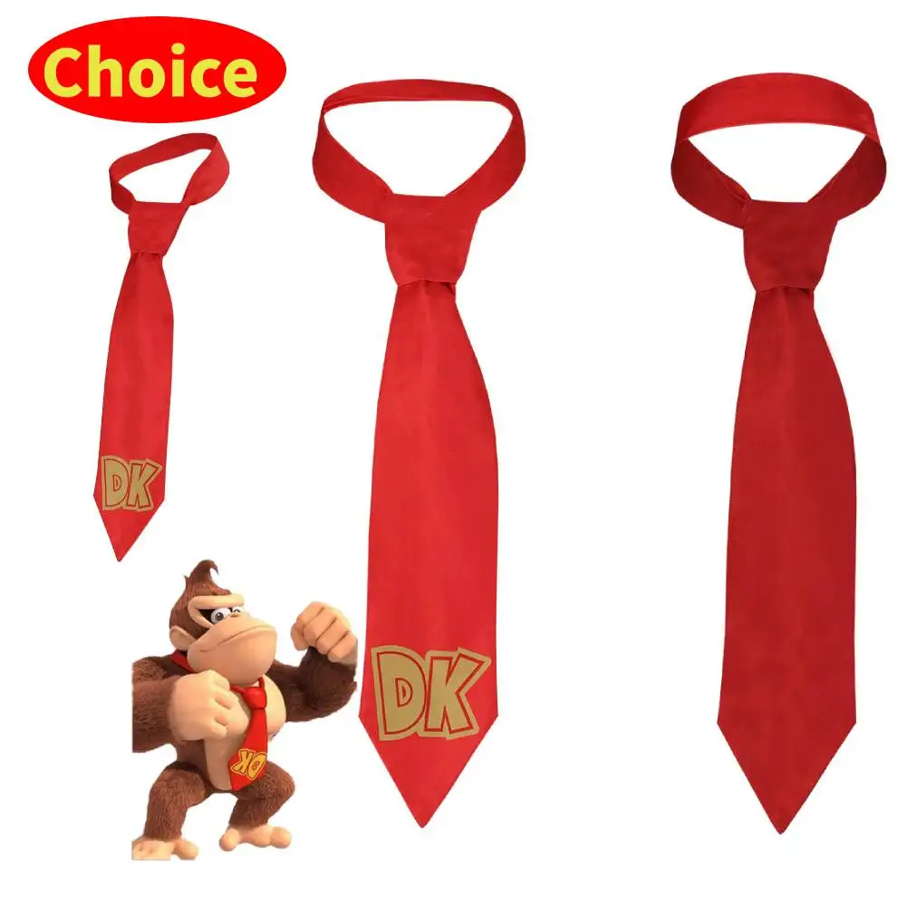 Donkey Neck Tie Kong Cosplay Neckband Costume Accessories Movie Peach Red Neckband Princess Cos Halloween Carnival Party Suit