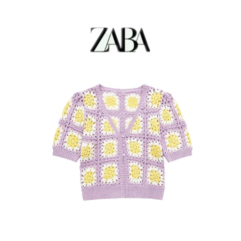 Faionable ort Sve Gebreide Jaet Dames Zomer Nieuwe Sle Hook Needle Biologisch Katoen Pendelen Sle Normale Lengte Jas