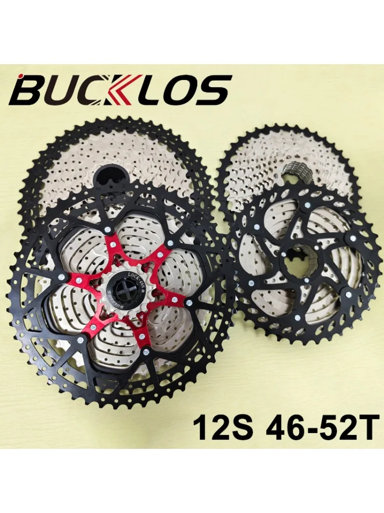 AliExpress BUCKLOS Bicycle 12S Sprocket 46T 50T 52T Bike Freewheel Mountain Bike K7 Road Bicycle Cassette Steel Freewheel for HG Structure