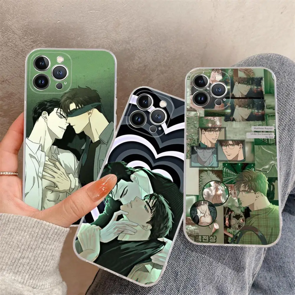 Under the Green Light Phone Case For iPhone 15 14 11 12 13 Mini Pro XS Max Cover 6 7 8 Plus X XR SE 2020 Funda Shell