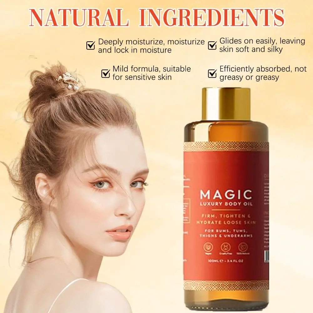 100ml Plumps Magic Body Oil Tightens Firms Magic Body Firming Oil Chest Thighs Hydrates Skin Moisturizer Body Oil