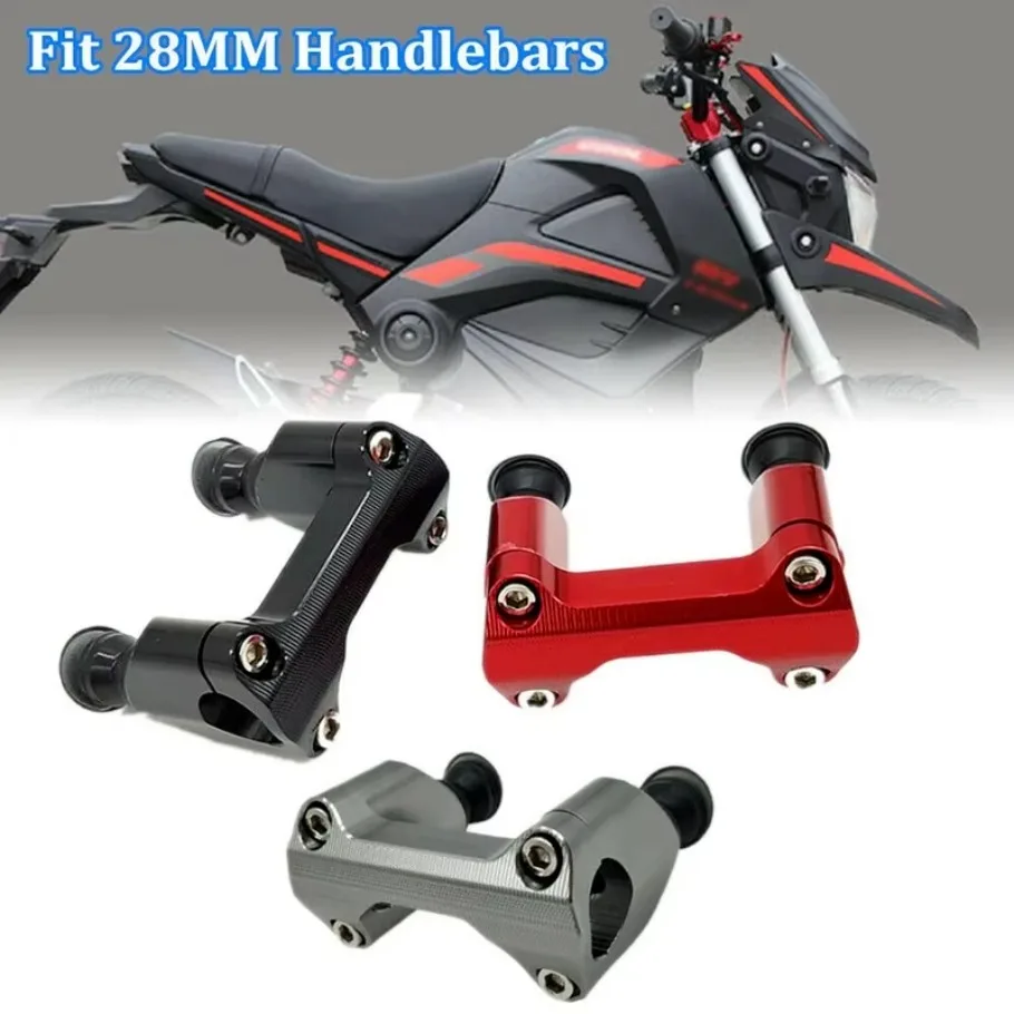 28MM Motorcycle HandleBar Handle Bar Base Tap Rod Mount Clamps Riser Aluminium 1PC