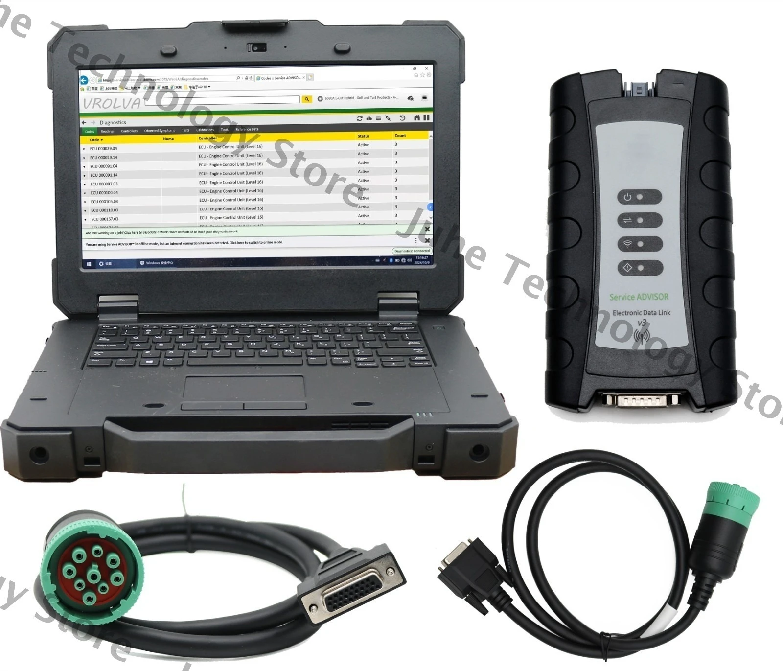 

Wireless Machine Interface Diagnostic Tool for John Deere Service Advisor EDL V3