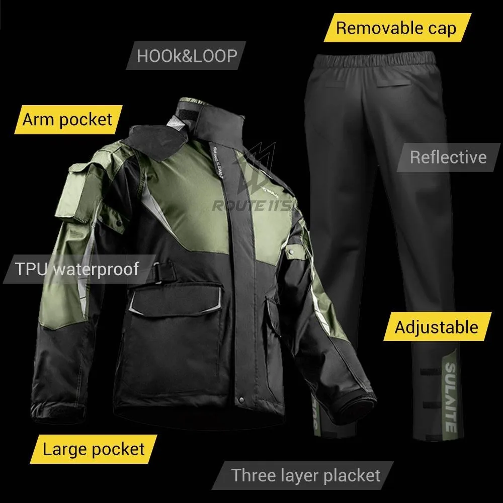 Motorcycle Raincoat For Motorcyclist Jacket Pant Hiking Camping Rain Cover For Biker Rain Suit Moto Rain Clothes Waterproof