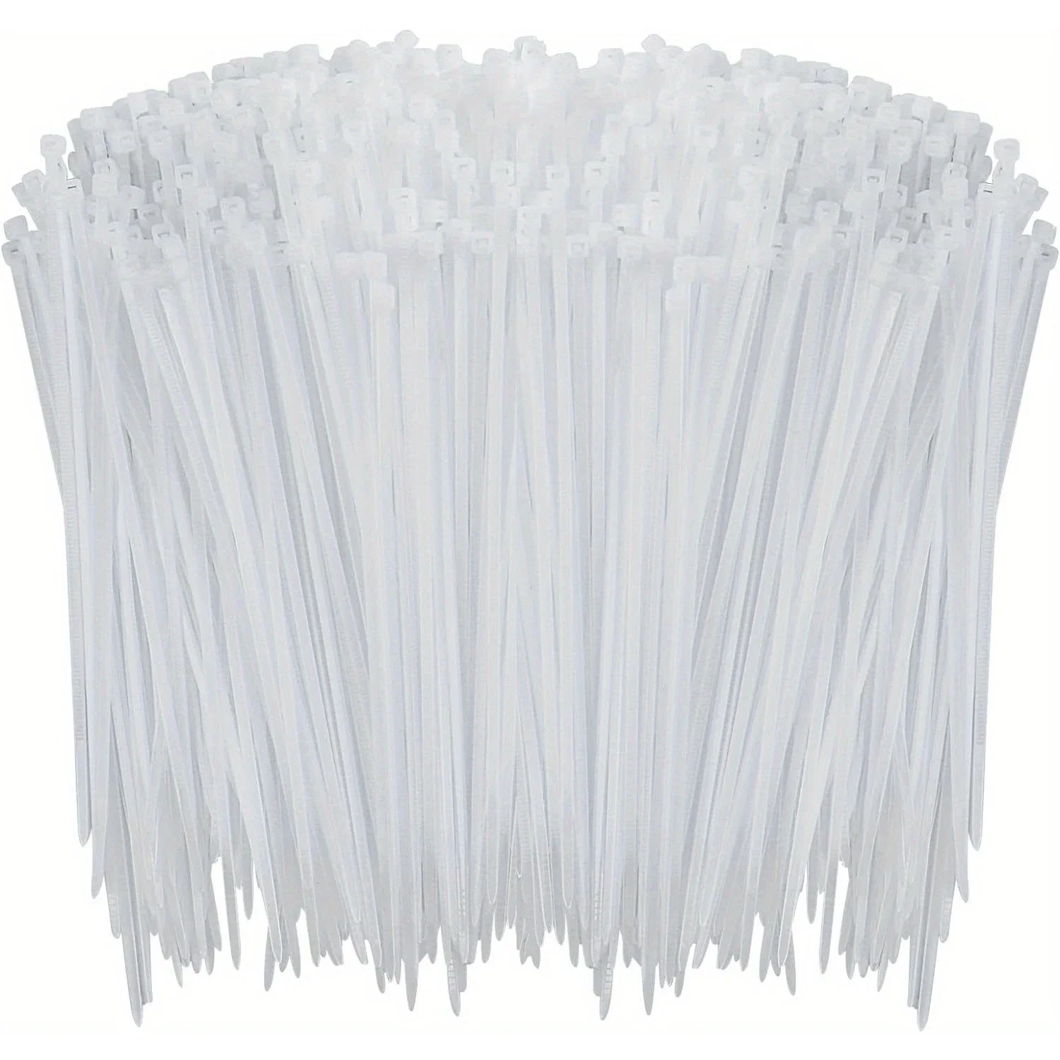 

1000-Pack White Self-Locking Nylon Cable Ties - 4 Inch Durable Plastic Zip Ties for Indoor and Outdoor Use
