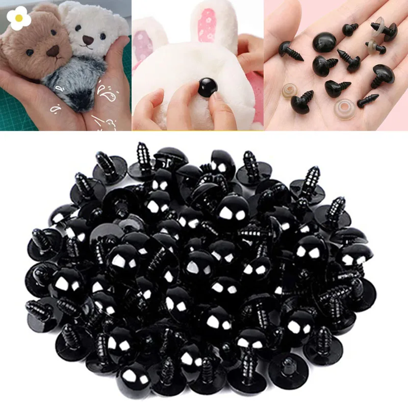 100pcs 5/6//7/8/9/10/12/14/18/20/22/24mm Plastic Safety Eyes For Toys Diy Mix Size Crochet Animal Eye For Doll toys  Accessories