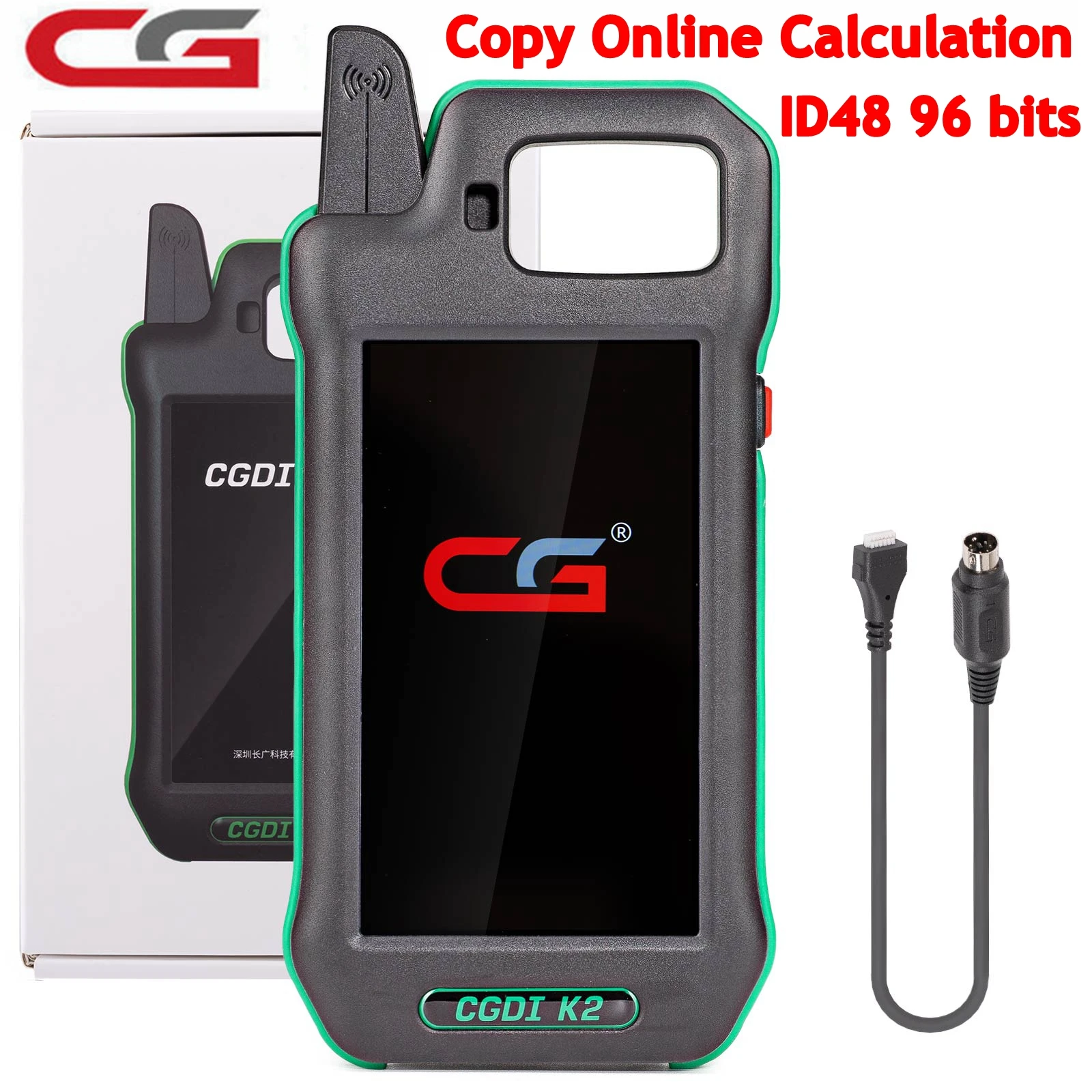 

CGDI CG K2 WiFi Professional Multi-Functional Smart Locksmith Key Tool Remote Generator 96Bit ID48 Copy Get Free Renew Cable