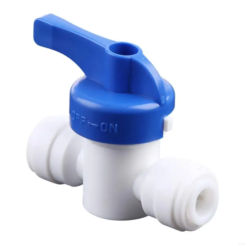 Q39B Fit 1/4" OD Tube Tap Shut off Ball for Valve POM Quick Fitting Connector For Aquarium RO Water Filter Reverse Osmosis Sy