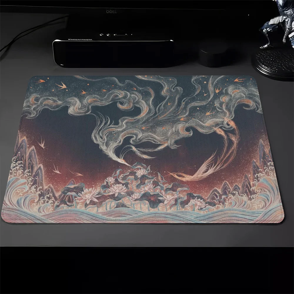 Small Keyboard Mat Chinese Phoenix Gamer Cabinet Pad Mouse Gaming Accessories Mausepad Pad on the Table Deskmat Mousepad Mats Pc