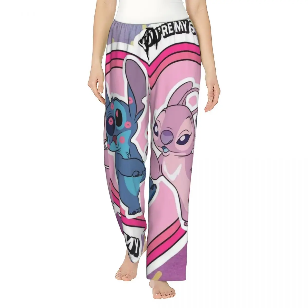 

Custom Print Womens Stitch Cartoon Anime Manga Pajama Pants Sleepwear Sleep Lounge Bottoms with Pockets
