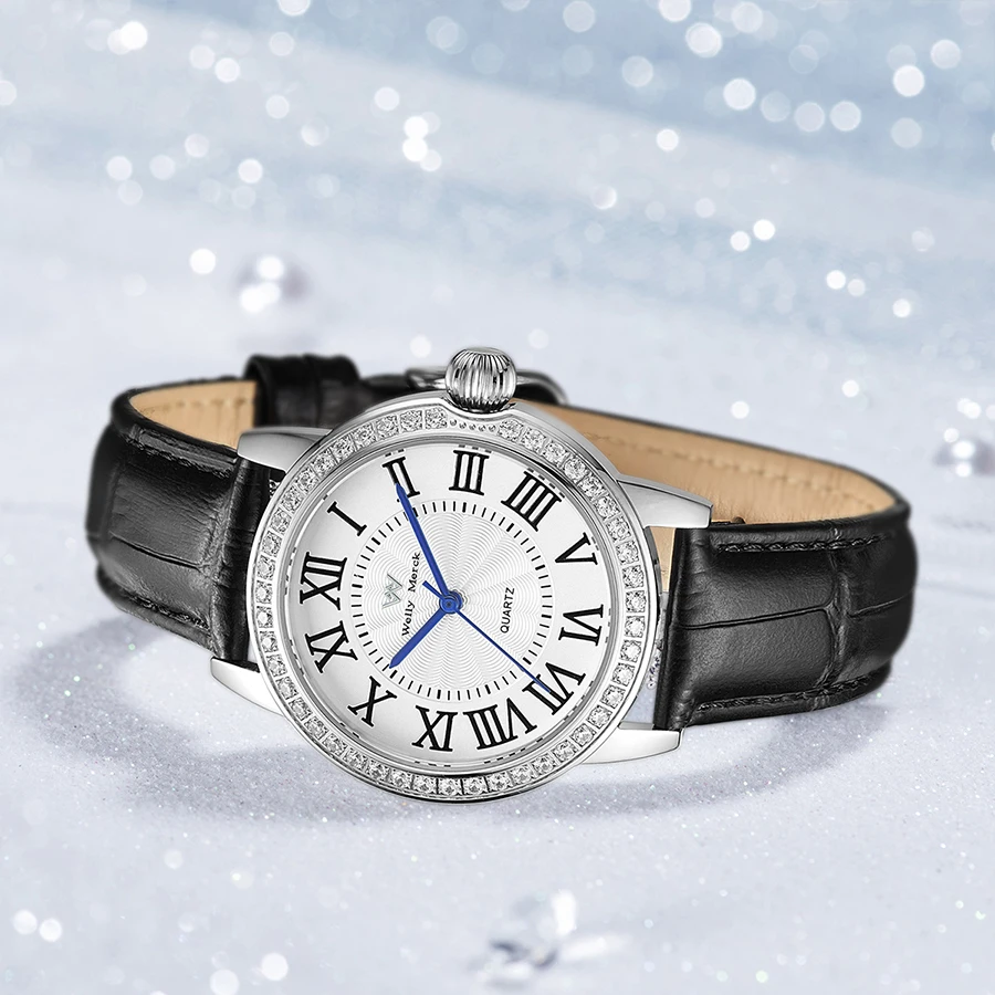 WM 시계 여성 쿼츠 시계 방수 클래식 캐주얼 비즈니스 여성용 시계 Welly Merck 시계 WM080L