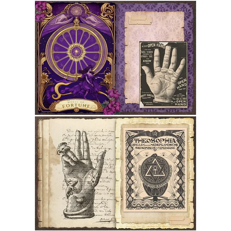 38pcs Vintage Magic Witch Tarot Stickers Aesthetic Gothic Decals Laptop Phone Suitcase Car Bike Planner Waterproof Sticker