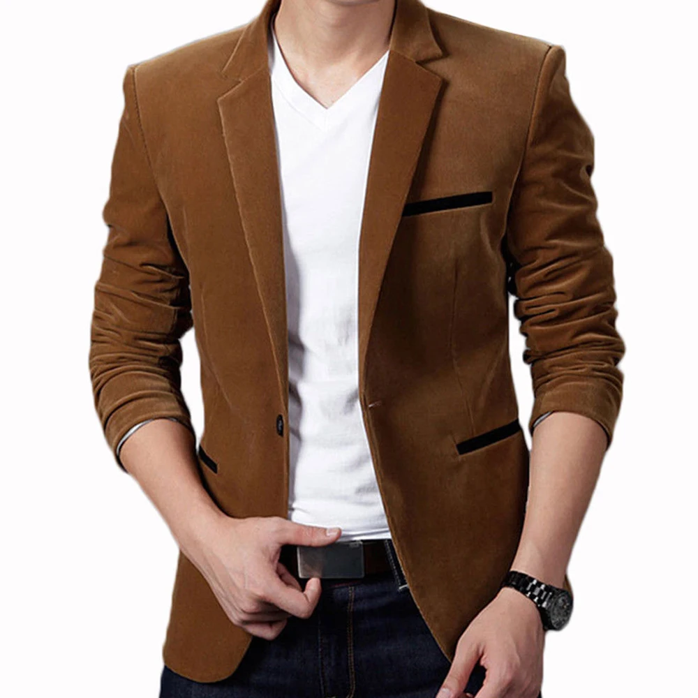 Top Blazer Men Formal Blazer Handsome Men\\\\\\\'s Formal Buttoned Blazer Jacket Coat Slim Fit Suit Tuxedo for Weddings